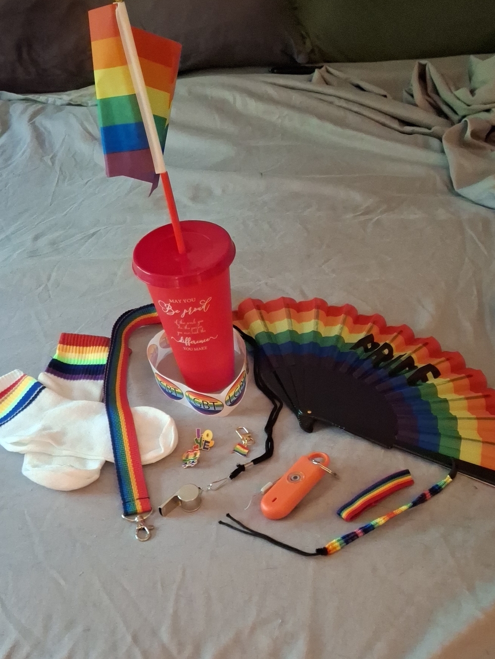 Pride Rainbow Party Accessory Set - Multicolor